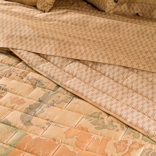 Copriletto Trapuntato In Raso Di Cotone Geo Classic Singolo Caleffi Geo Caleffi