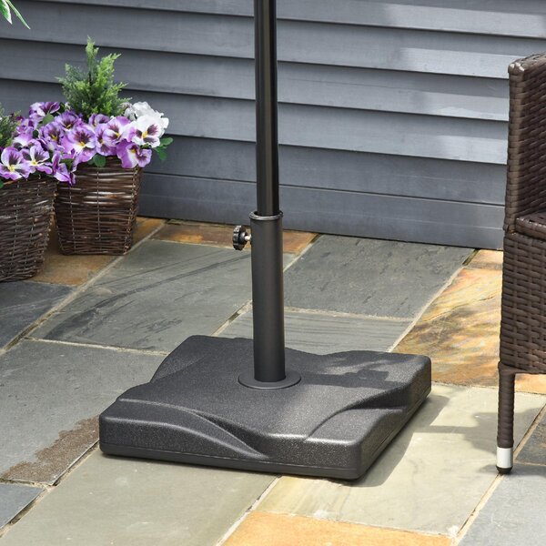 VivaGarden Base per Ombrellone in Plastica da 20kg per Pali da 30-35-38mm 41.5x41.5x35cm