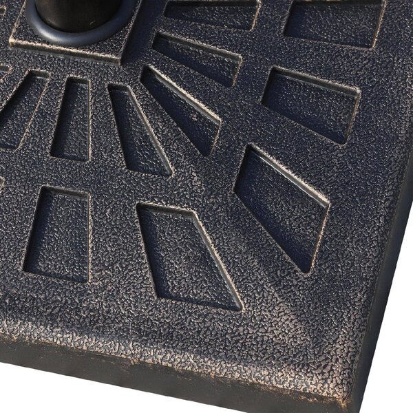 VivaGarden Base per Ombrellone Quadrata in Resina per Pali da 3.8/4.8cm 47x47x32cm