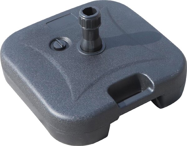 VivaGarden Base per Ombrellone Riempibile con Acqua e Sabbia HDPE Nero 46x45x26 cm