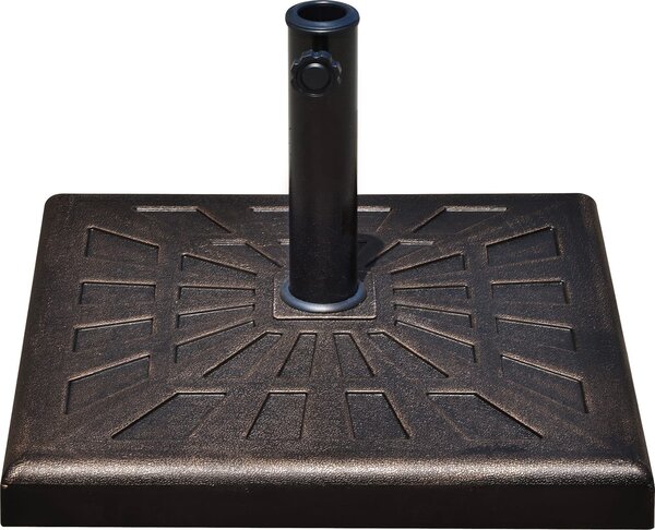 VivaGarden Base per Ombrellone Quadrata in Resina per Pali da 3.8/4.8cm 47x47x32cm