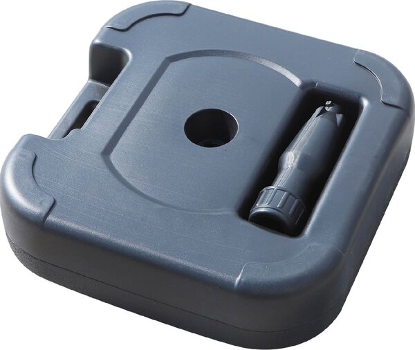 VivaGarden Base per Ombrellone Riempibile con Acqua e Sabbia HDPE Nero 46x45x26 cm
