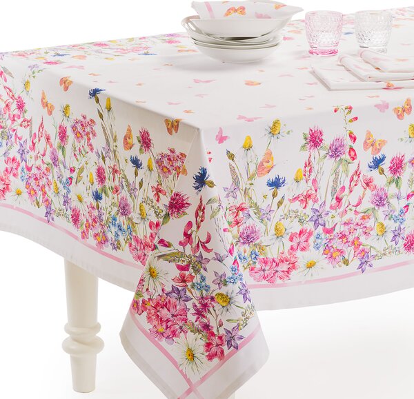 Tovaglia Da Cucina In Cotone Flower CM. 150X180 Caleffi Floreale Caleffi