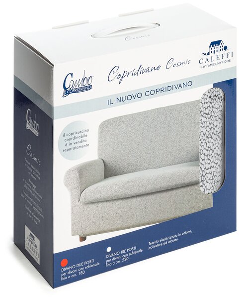 Copridivano Elasticizzato In Cotone Cosmic 2 Posti Caleffi Tinta Unita Zafferano Caleffi