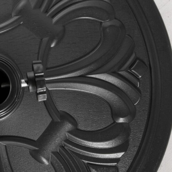 VivaGarden Base per Ombrellone Rotonda in Plastica da 13kg per Pali da 35-38-48mm Nero