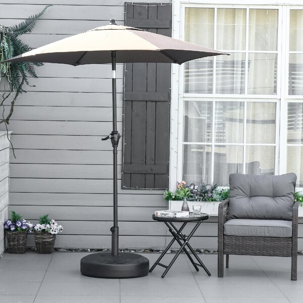 VivaGarden Base per Ombrellone Rotonda 55cm in Plastica da 30kg per Pali da 38-48mm Nero
