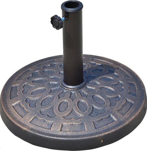 VivaGarden Base per Ombrellone Rotonda In Resina Marrone 44x33 cm