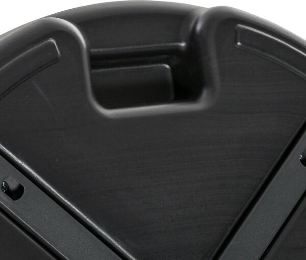 VivaGarden Base per Ombrellone Rotonda 55cm in Plastica da 30kg per Pali da 38-48mm Nero