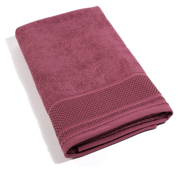 Telo Bagno In Cotone Gim CM. 90X140 Spugnissima Tinta Unita Bordeaux Caleffi