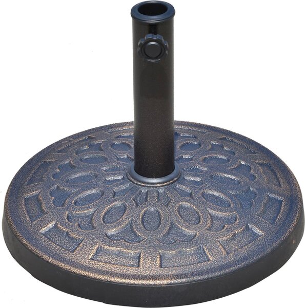 VivaGarden Base per Ombrellone Rotonda In Resina Marrone 44x33 cm
