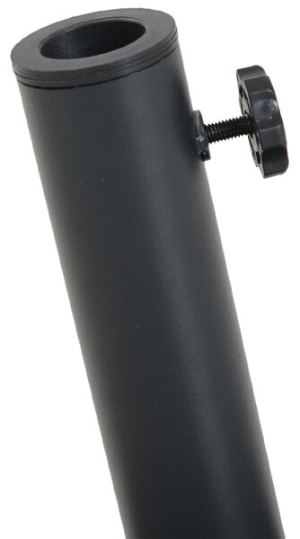 VivaGarden Base per Ombrellone Semicircolare da 9 kg in HDPE Cemento e Metallo con Motivi Floreali 50x32x32 cm Nero