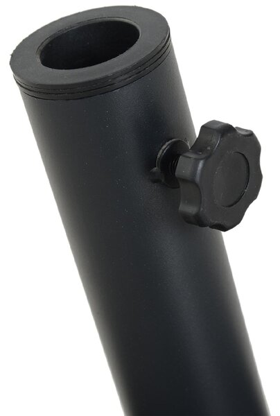 VivaGarden Base per Ombrellone Semicircolare da 9 kg in HDPE Cemento e Metallo con Motivi Floreali 50x32x32 cm Nero