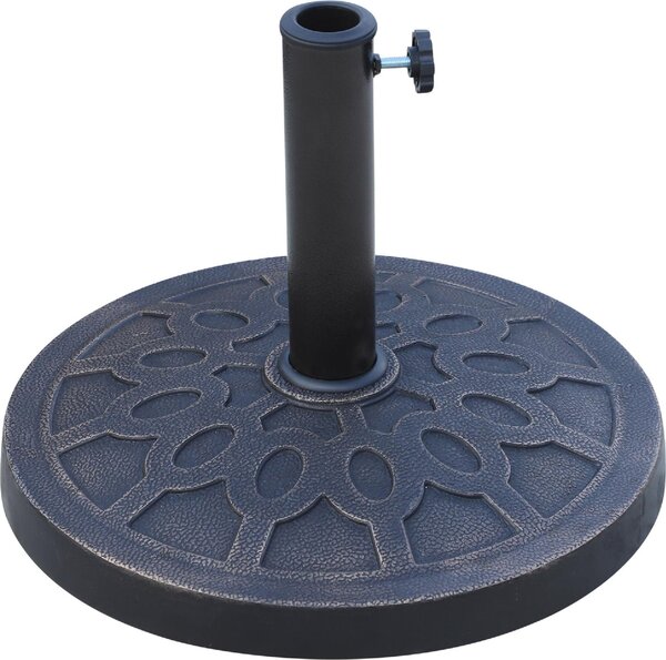 VivaGarden Base per Ombrellone Rotondo per Pali da 38 e 48 mm in Resina e Acciaio 45 cm colore Bronzo