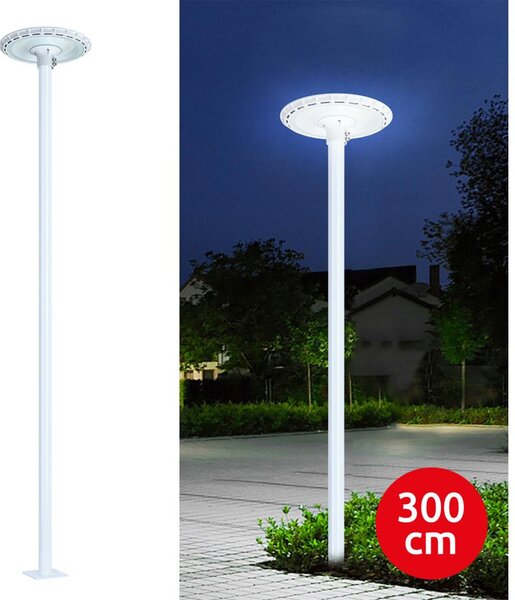 Brilagi-LED Lampione stradale per esterni con palo 3 m URBANSPARK LED/120W/230V bianco IP65