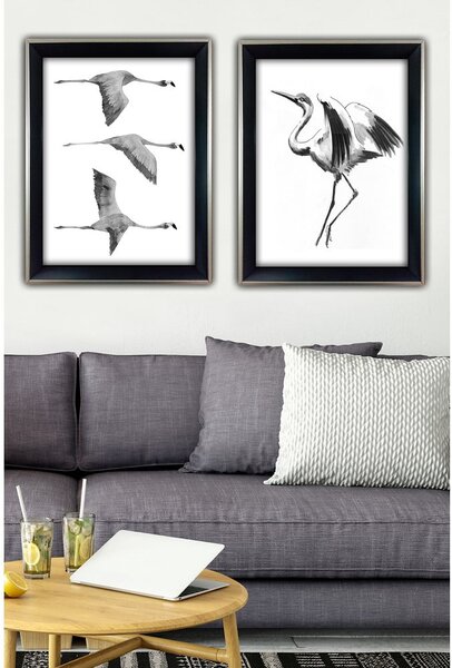 Set di dipinti 2 pz 35x45 cm Crane – Wallity