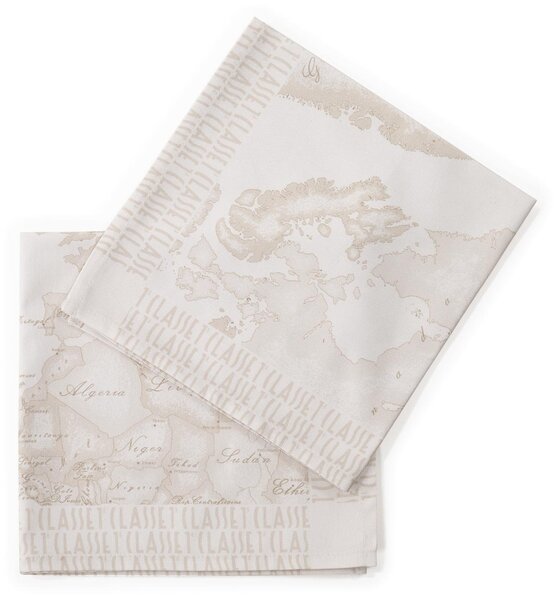 Tovagliolo In Cotone Geo White CM. 48X48 Alviero Martini 1A Classe Geo Caleffi