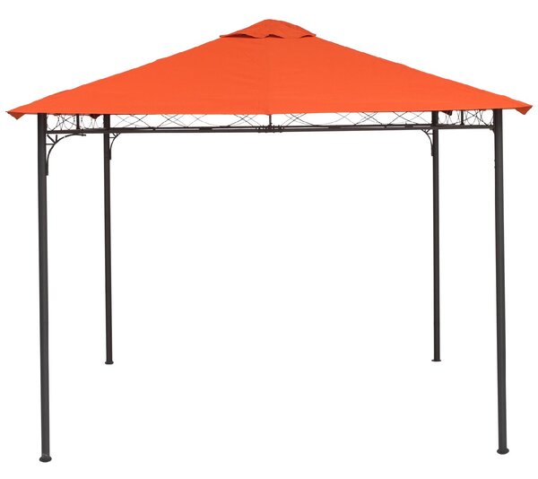 VivaGarden Copertura Gazebo 3x3 mt Top in Poliestere Impermeabile con 8 Fori di Ventilazione colore Arancione