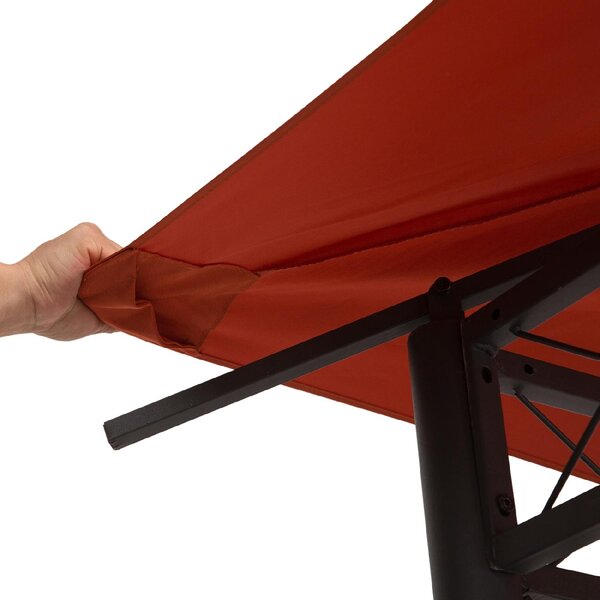 VivaGarden Copertura Gazebo 3x3 mt Top in Poliestere Impermeabile con 8 Fori di Ventilazione colore Arancione