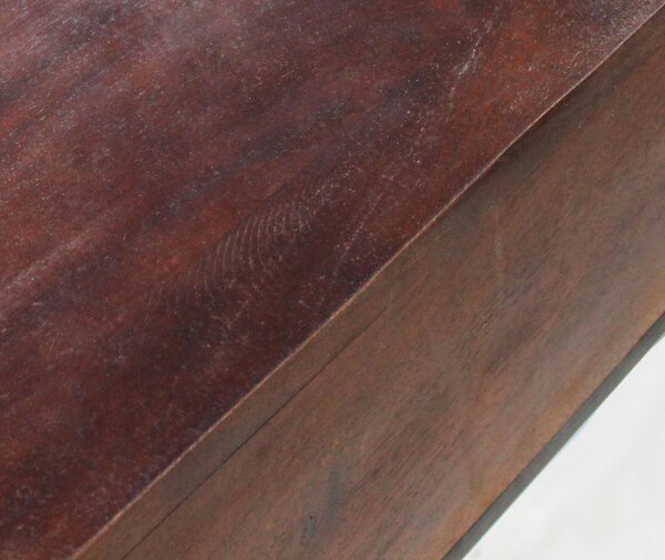 DecHome Consolle Ingresso Stile Industriale 2 Cassetti in Metallo/Legno 120x30x76 cm colore Marrone - Eclettico