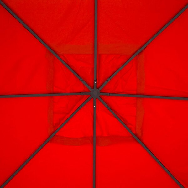 VivaGarden Copertura Gazebo 3x3 mt Top in Poliestere Impermeabile con 8 Fori di Ventilazione colore Arancione