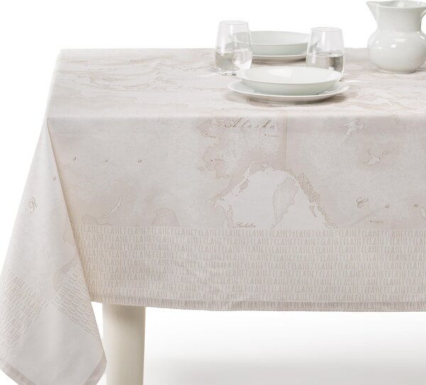 Tovaglia Da Cucina In Cotone Geo White CM. 150X180 Alviero Martini 1A Classe Geo Caleffi