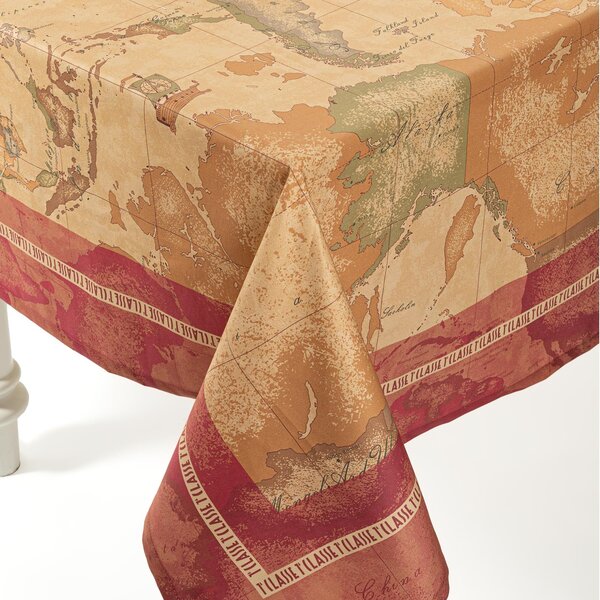 Tovaglia Da Cucina In Cotone Geo Classic Red CM. 150X150 Alviero Martini 1A Classe Geo Caleffi