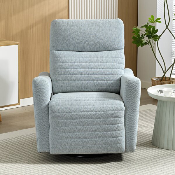 HOMCOM Poltrona reclinabile, poltrona relax con poggiapiedi, girevole a 360°, a dondolo, 82 x 90,5 x 101 cm, grigio-blu | Aosom Italy