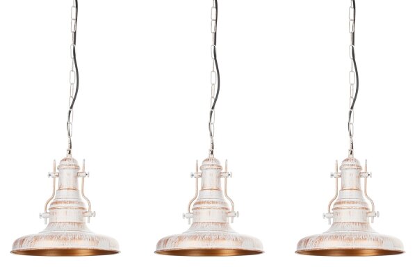 Brilagi - Lampadario a catena PYRONIC 3xE27/40W/230V crema/patina