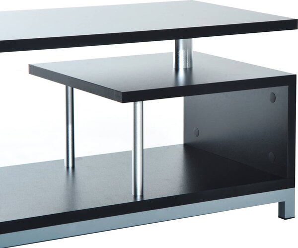 DecHome Mobile TV Moderno con Ripiano a Giorno Dimensioni 114x40x40.5cm colore Nero