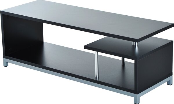 DecHome Mobile TV Moderno con Ripiano a Giorno Dimensioni 114x40x40.5cm colore Nero