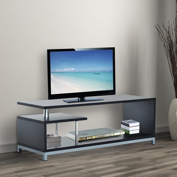 DecHome Mobile TV Moderno con Ripiano a Giorno Dimensioni 114x40x40.5cm colore Nero