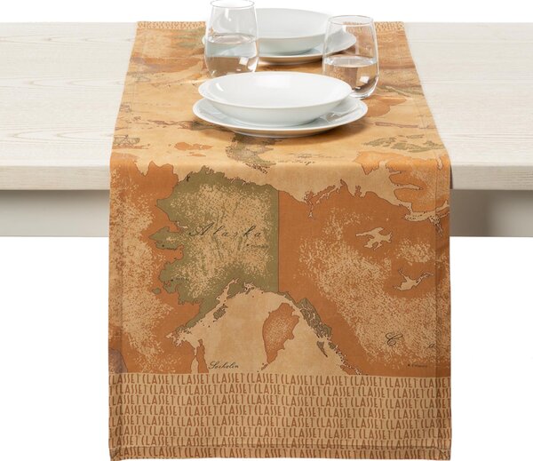 Runner Per La Tavola In Cotone Geo Classic CM. 50X150 Alviero Martini 1A Classe Geo Caleffi