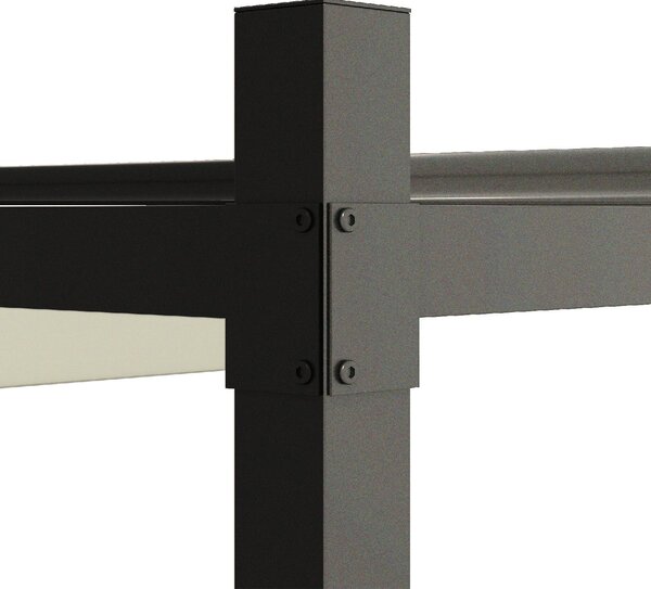 VivaGarden Pergola da Esterno 3x3 m in Metallo/Poliestere colore Bianco Crema