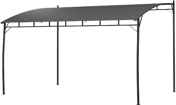 VivaGarden Pergola da Esterno in Metallo/Poliestere 4x3x2/2,62 cm colore Grigio Scuro