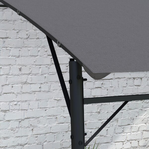 VivaGarden Pergola da Esterno in Metallo/Poliestere 4x3x2/2,62 cm colore Grigio Scuro