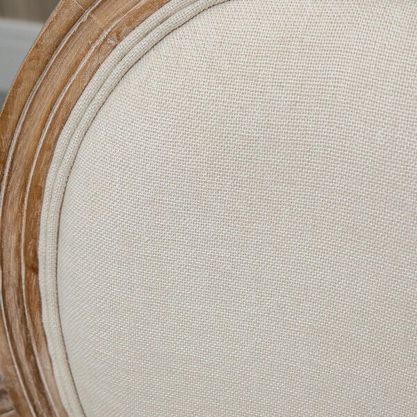 DecHome Poltrona Classica in Tessuto Dimensioni 56x54x96 cm colore Bianco Crema