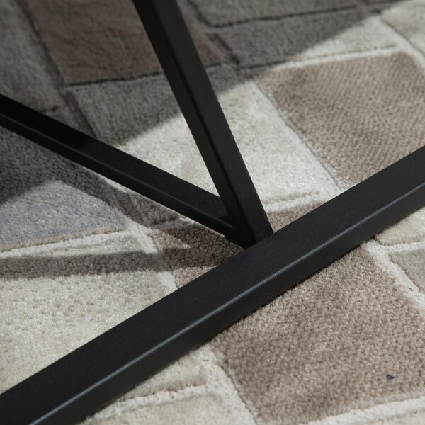 DecHome Poltrona Stile Industriale in Ecopelle Dimensioni 62x74x78 cm colore Marrone - Barcellona