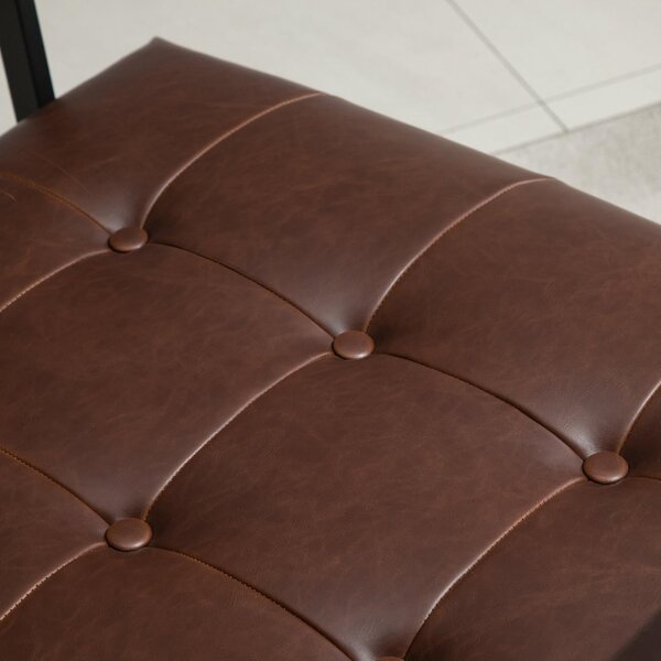DecHome Poltrona Stile Industriale in Ecopelle Dimensioni 62x74x78 cm colore Marrone - Barcellona