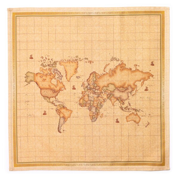 Tovagliolo In Cotone Geo Classic World CM. 48X48 Alviero Martini 1A Classe Geo Caleffi