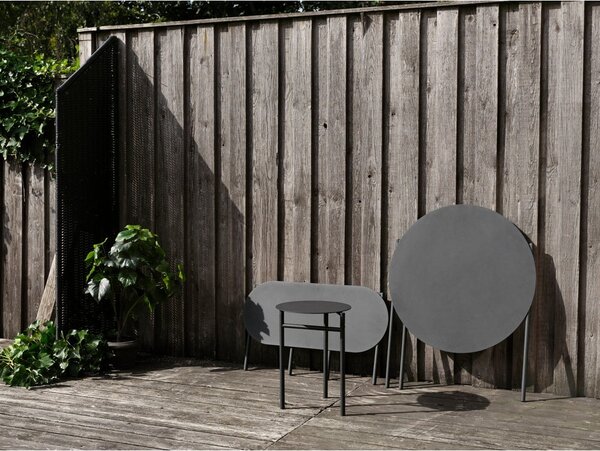 Tavolo da pranzo rotondo in metallo nero ø 70 cm Disc - Zone