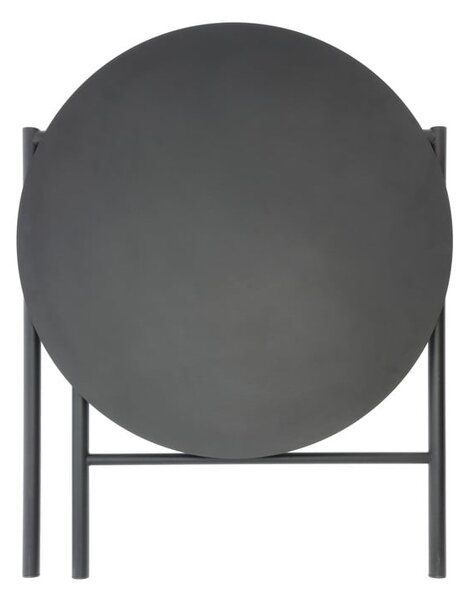 Tavolo da pranzo rotondo in metallo nero ø 70 cm Disc - Zone