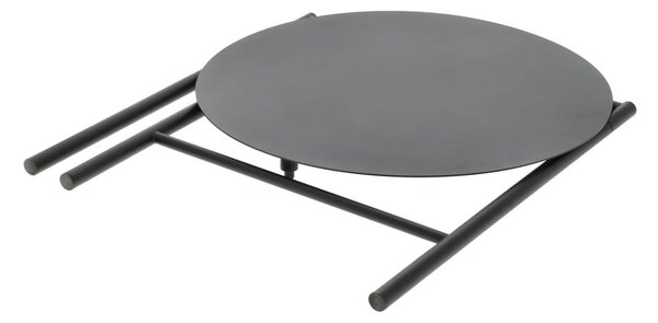 Tavolo da pranzo rotondo in metallo nero ø 70 cm Disc - Zone