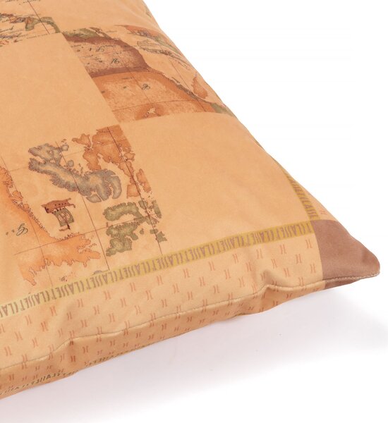 Cuscino D'arredo In Velluto Geo Classic Road CM. 50X50 Alviero Martini 1A Classe Geo Caleffi