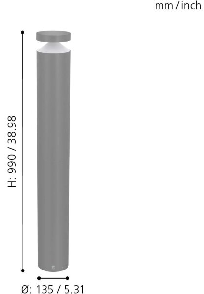 Eglo 97302 - Lampada LED da esterno MELZO LED/11W/230V grigia 990 mm IP65