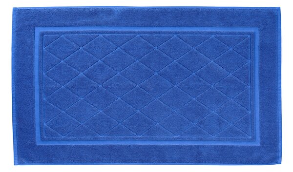 Tappeto Bagno In Cotone Minorca CM. 60X100 Spugnissima Tinta Unita Blu Caleffi