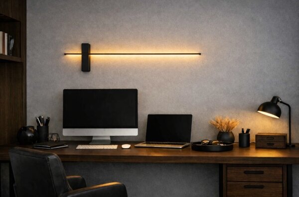 Open Design OR85068 - Applique da parete LED BENE, 7W/230V, 62 cm, nera