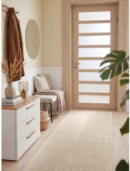 Passatoia color crema lavabile 80x240 cm Rocco Cream – Elle Decoration