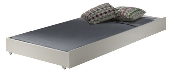 Letto a castello in pino bianco con spazio contenitivo 90x200 cm SCOTT - Vipack