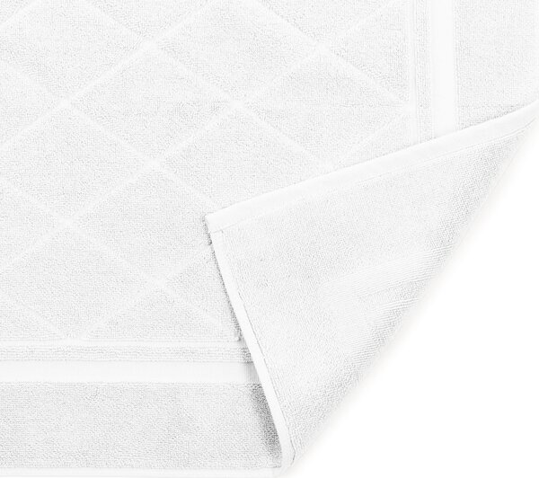 Tappeto Bagno In Cotone Minorca CM. 50X70 Hotellerie Tinta Unita Bianco Caleffi