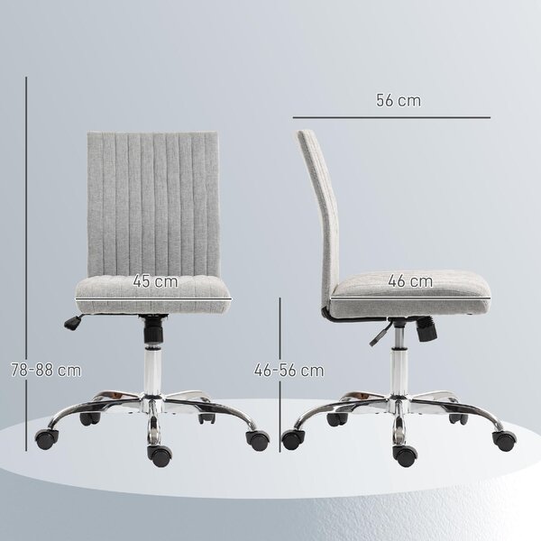 Icon Space Sedia da Ufficio con Ruote in Tessuto colore Grigio